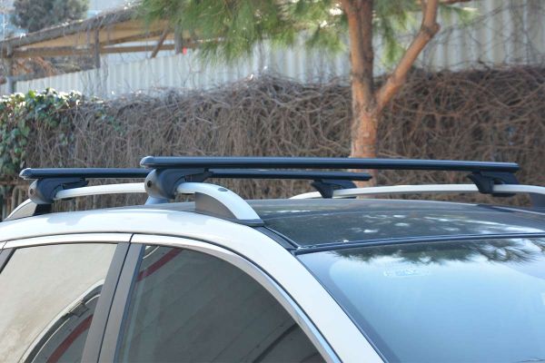 Audi A6 Allroad Siyah Ara Atkı 2 Parça Bold Bar 97-119cm 2006-2012 Arası