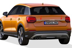 Krom Aksesuar » Omsa - OMSA Audi Q2 Krom Bagaj Çıtası Plaka Üstü 2016 ve Sonrası
