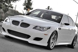 Body Kit » Plastik - BMW E60 5 Serisi Ön Lip Flaplı Piano Black 2003-2010 Arası