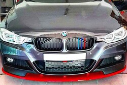 Body Kit » Plastik - BMW F30 3 Serisi Ön Lip Piano Black ABS 2012-2018 Arası