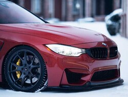 Body Kit » Plastik - BMW F30 3 Serisi Ön Tampon Lip Mat Siyah ABS 2011 ve Sonrası