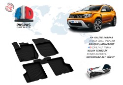 4D Paspas - Dacia Duster 4x2 4D Havuzlu Paspas Bagaj Havuzu Seti 2018 ve Sonrası