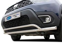 OMSA Dacia Duster Vegas Ön Alt Koruma Çap:60-42 Krom 2018 ve Sonrası - Thumbnail