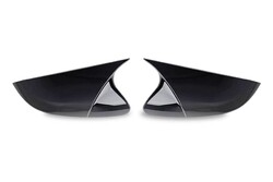 Body Kit » Plastik - Dacia Logan MCV Yarasa Ayna Kapağı Piano Siyah ABS 2008-2017 Arası