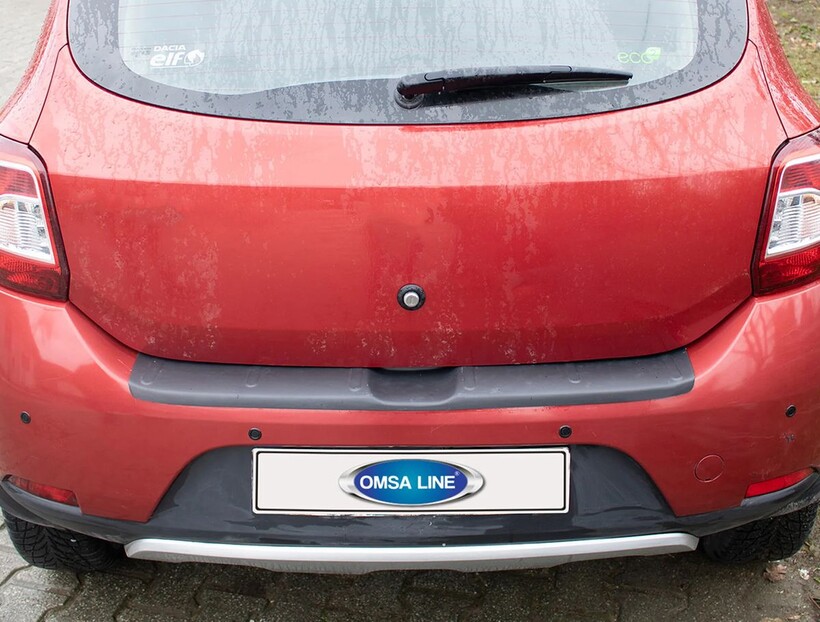 Body Kit » Plastik - Dacia Sandero Stepway Arka Tampon Eşiği Parlak Plastik 2012-2020 Arası