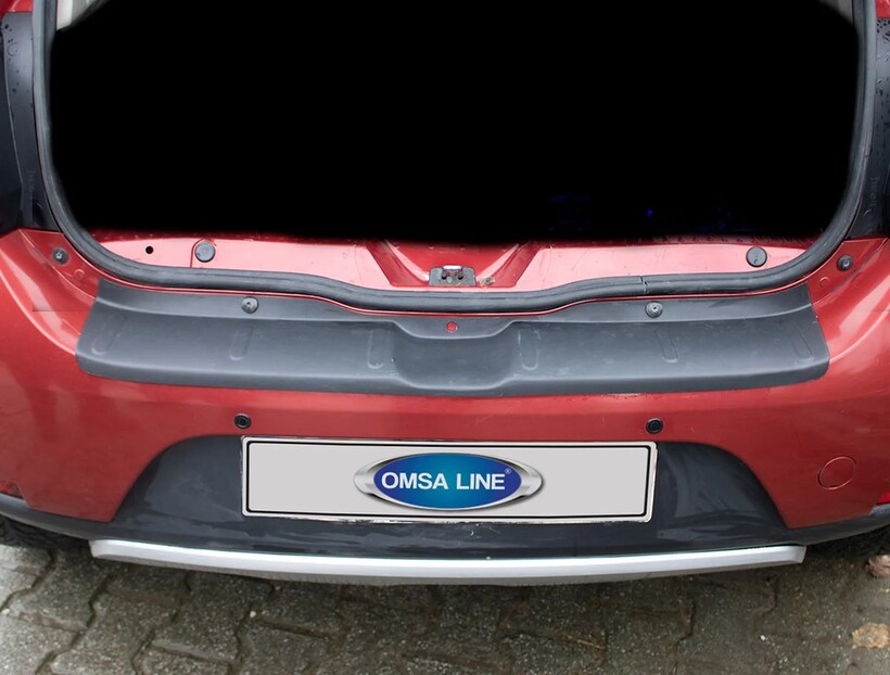 Dacia Sandero Stepway Arka Tampon Eşiği Parlak Plastik 2012-2020 Arası - Thumbnail