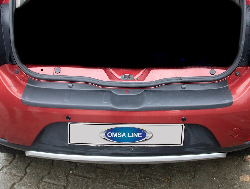 Dacia Sandero Stepway Arka Tampon Eşiği Parlak Plastik 2012-2020 Arası