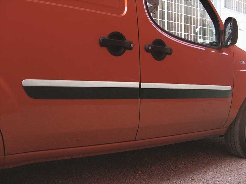 OMSA Fiat Doblo Facelift Krom Yan Kapı Çıtası 4 Parça Dar Model 2006-2010 Arası - Thumbnail