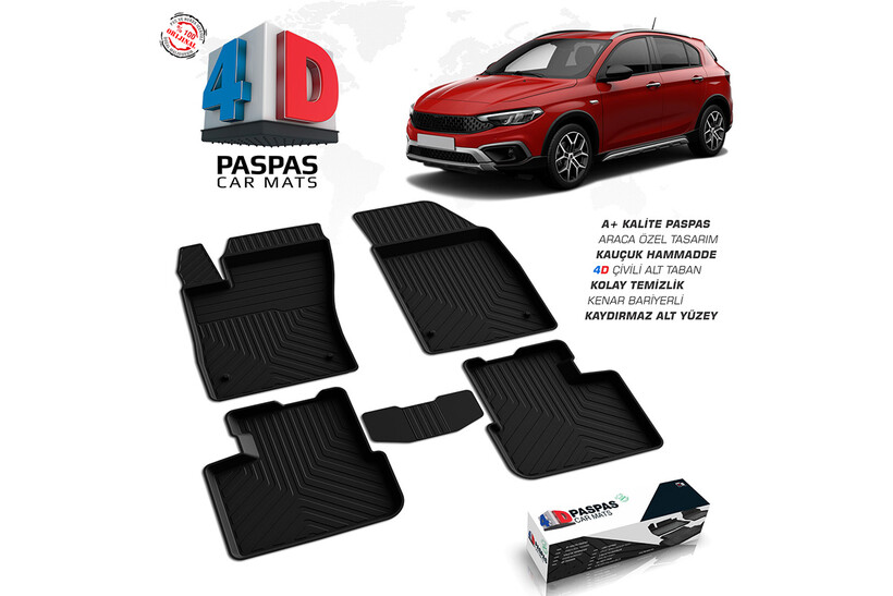 4D Paspas - Fiat Egea Cross 4D Paspas Siyah 2020 ve Sonrası