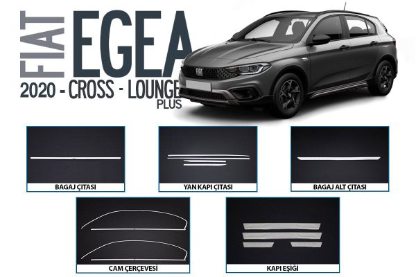 OMSA Fiat Egea Cross Lounge Plus Krom Aksesuar Seti 18 Parça 2020 ve Sonrası