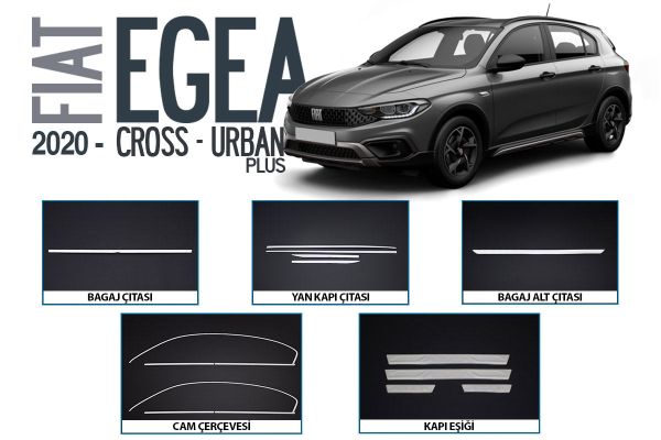 OMSA Fiat Egea Cross Urban Plus Krom Aksesuar Seti 18 Parça 2020 ve Sonrası