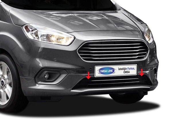 OMSA Ford Courier Krom Ön Tampon Çıtası 2 Parça 2018-2023 Arası