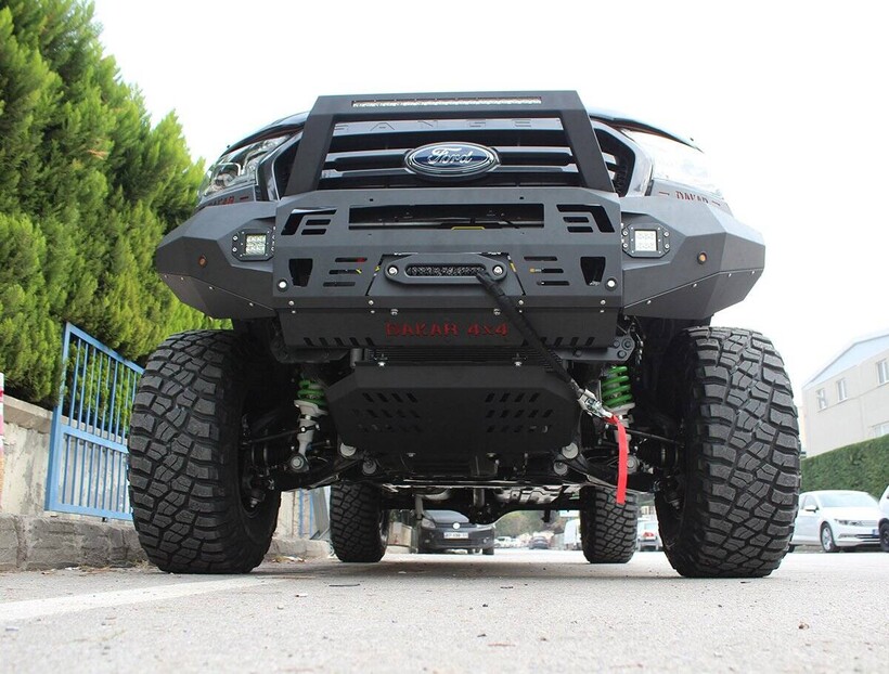 Ford Ranger Dakar Çelik Ön Tampon Ledbarlı Sensörlü Karter Koruma 2011-2015 Arası - Thumbnail