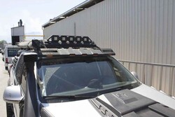 Ford Ranger Dakar Ledli Ön Cam Üstü Moonvisor 2011 ve Sonrası Mat Siyah - Thumbnail