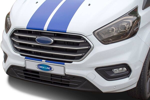 OMSA Ford Transit Tourneo Custom Krom Ön Panjur Çerçevesi 4 Parça 2018 ve Sonrası