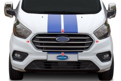 Krom Aksesuar » Omsa - OMSA Ford Transit Tourneo Custom Krom Ön Panjur Çerçevesi 4 Parça 2018 ve Sonrası