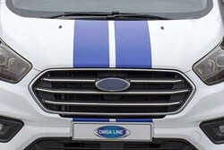 Krom Aksesuar » Omsa - Ford Transit Tourneo Custom Krom Ön Panjur Çerçevesi 4 Parça 2018 ve Sonrası