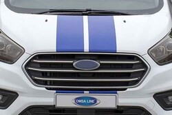 OMSA Ford Transit Tourneo Custom Krom Ön Panjur Çerçevesi 4 Parça 2018 ve Sonrası - Thumbnail