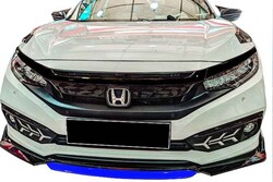 Body Kit » Plastik - Honda Civic FC5 Ön Tampon Lip Flaplı Piano Mavi ABS 2016 ve Sonrası