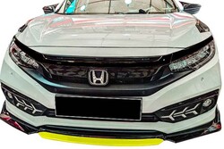 Body Kit » Plastik - Honda Civic FC5 Ön Tampon Lip Flaplı Piano Sarı ABS 2016 ve Sonrası
