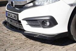 Honda Civic FC5 Ön Tampon Lip Flaplı Piano Siyah-Gri 4 Parça 2016 ve Sonrası - Thumbnail