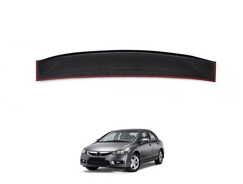 Body Kit » Plastik - Honda Civic FD6 Cam Üstü Spoiler Piano Black İnce Model 2006-2012 Arası