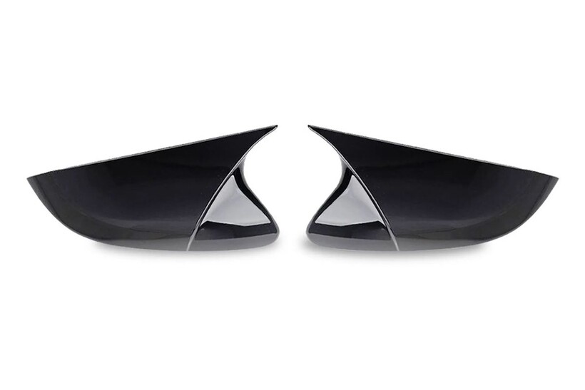 Body Kit » Plastik - Hyundai Elantra Yarasa Ayna Kapağı Sinyalli Piano Siyah ABS 2007-2015 Arası