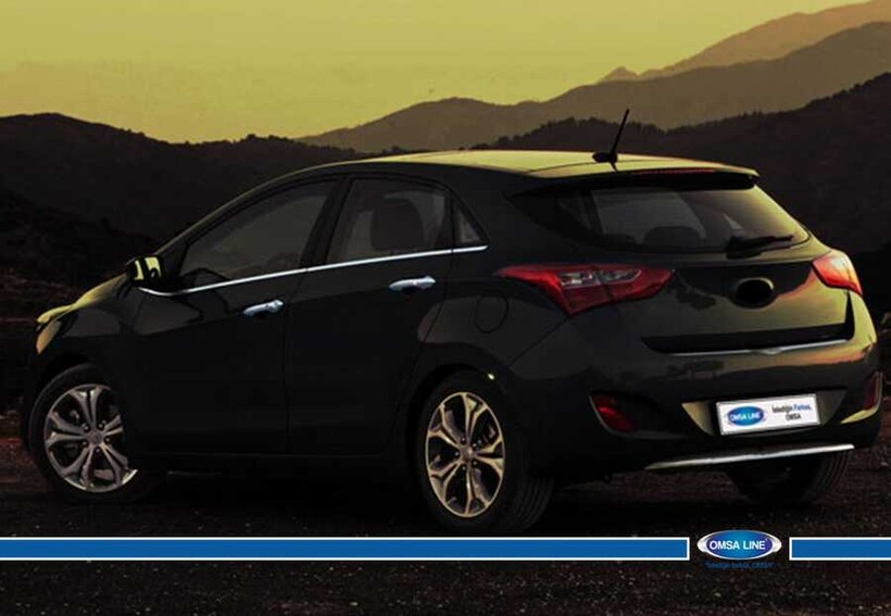 OMSA Hyundai i30 HB Krom Cam Alt Çıtası 8 Parça 2012-2016 Arası - Thumbnail