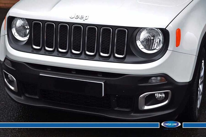 OMSA Jeep Renegade Krom Sis Farı Çerçevesi 2 Parça 2014-2018 Arası - Thumbnail