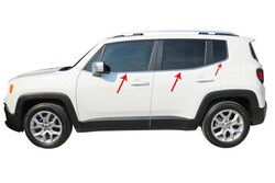 Krom Aksesuar » Omsa - OMSA Jeep Renegade Siyah Krom Cam Alt Çıtası 6 Parça 2014 ve Sonrası