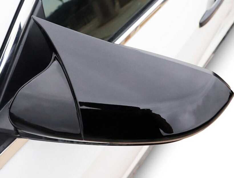Body Kit » Plastik - Mercedes C Class W205 Yarasa Batman Ayna Kapağı Piano Black 2014 ve Sonrası
