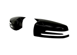 Body Kit » Plastik - Mercedes GLA Class Yarasa Ayna Kapağı Piano Siyah 2013-2019 Arası