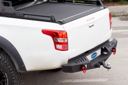 OMSA Mitsubishi L200 Dakar Çelik Arka Tampon Ledli Sensörlü 2020 ve Sonrası - Thumbnail