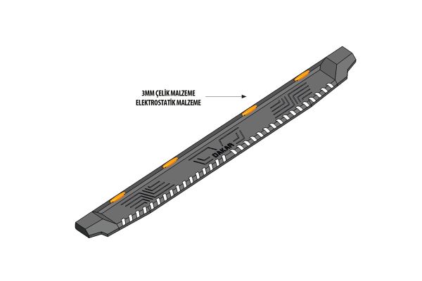 OMSA Mitsubishi L200 Dakar Yan Basamak Siyah V1 Ledli 2006-2015 Arası