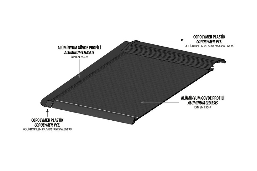 Mitsubishi L200 Omback Sürgülü Bagaj Kapama Siyah 2015-2023 Arası - Thumbnail