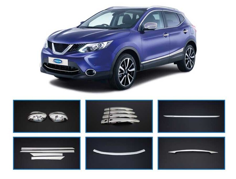 OMSA Nissan Qashqai 6 Takım Krom Set 2014-2021 Arası - Thumbnail