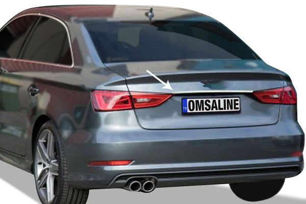 OMSA Audi A3 SD Krom Bagaj Çıtası Plaka Üstü 2012-2019 Arası