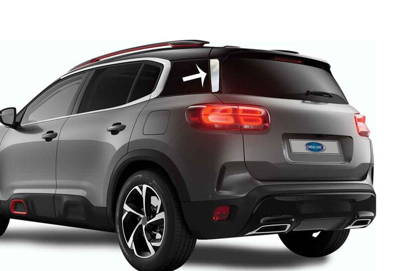 Krom Aksesuar » Omsa - OMSA Citroen C5 Aircross Krom Spoiler Çıtası 2 Parça 2017-2024 Arası