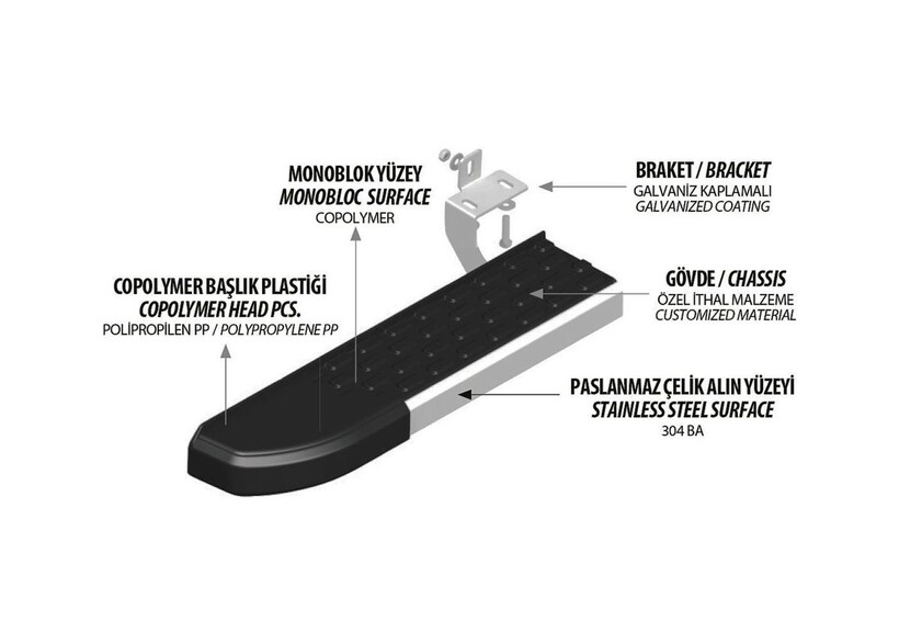 OMSA Citroen C5 Aircross Nevada Yan Basamak Krom 2019-2024 Arası - Thumbnail