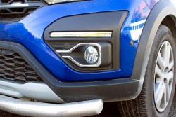 OMSA Dacia Sandero Stepway Krom Sis Far Çerçevesi 2 Parça 2021 ve Sonrası - Thumbnail