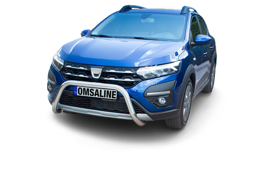 Ön Korumalar - OMSA Dacia Sandero Stepway Pars Ön Koruma Çap:60 Krom 2020-2025 Arası