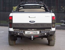 Arka Korumalar - OMSA Ford Ranger Dakar Çelik Arka Tampon Ledli Sensörlü 2011-2022 Arası