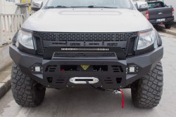Ön Korumalar - OMSA Ford Ranger Dakar Çelik Ön Tampon Sensörlü-Sensörsüz 2011-2015 Arası