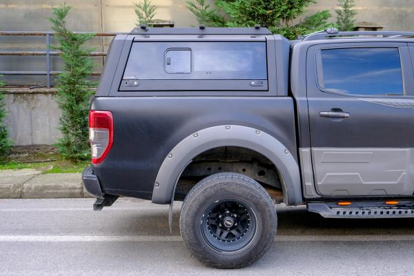 OMSA Ford Ranger Omcap Camlı Kabin Paslanmaz Çelik Sürgülü Yan Camlar 2011-2022 Arası