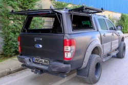OMSA Ford Ranger Omcap Camlı Kabin Paslanmaz Çelik Sürgülü Yan Camlar 2011-2022 Arası - Thumbnail