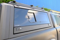 OMSA Ford Ranger Omcap Camlı Kabin Paslanmaz Çelik Sürgülü Yan Camlar 2011-2022 Arası - Thumbnail