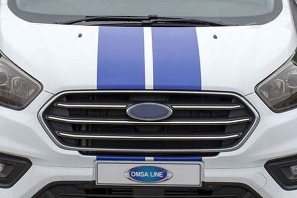 OMSA Ford Transit Tourneo Custom Krom Ön Panjur Çerçevesi 4 Parça 2018-2023 Arası