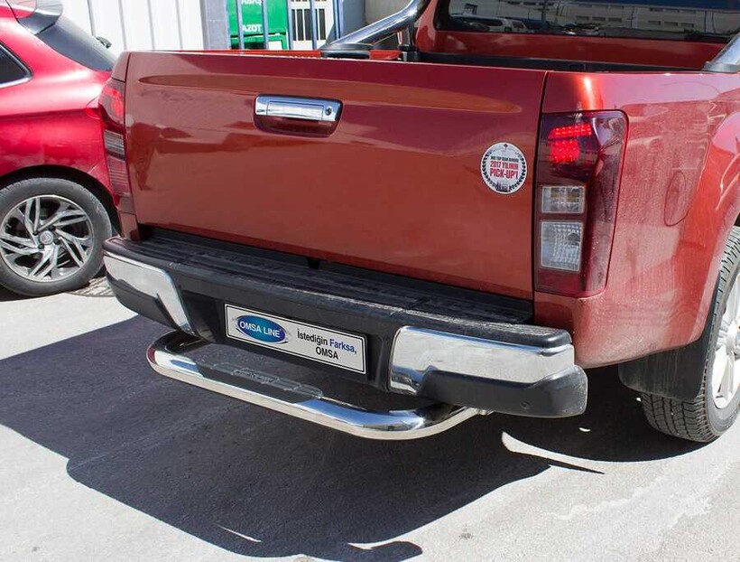 OMSA Isuzu D-Max Arka Koruma Çap:76 Krom 2012-2019 Arası - Thumbnail
