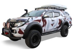 OMSA Mitsubishi L200 Amazon Yan Basamak Çap:76 Siyah 2015-2019 Arası - Thumbnail