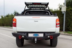 Arka Korumalar - OMSA Mitsubishi L200 Dakar Çelik Arka Tampon Ledli Sensörlü-Sensörsüz 2015-2019 Arası